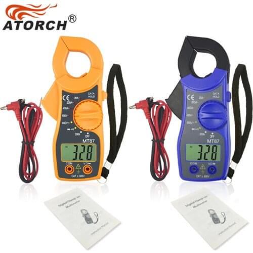 ATORCH Electronic Multimeter Digital Clamp Meter DC AC Voltage Current Tongs Resistance Amp Ohm Tester Medidor Multimetre Tools