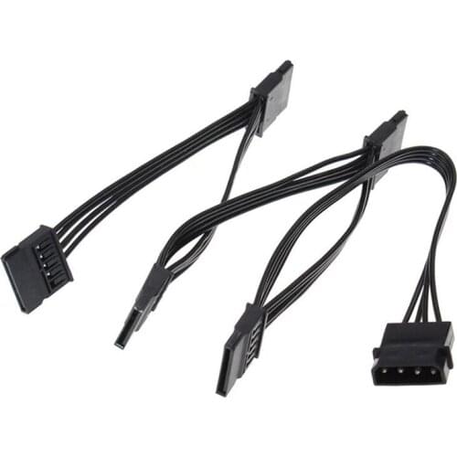10Pcs Molex 4Pin IDE to 5 SATA 15Pin Hard Drive Power Supply Splitter Cable for DIY PC Sever 18AWG 4-Pin to 15-Pin Power