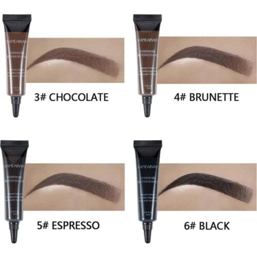HANDAIYAN Eyebrow Cream Brush Suit Waterproof Shadow Lasting Eyebrow Makeup Cream Natural Non Discoloring TSLM1