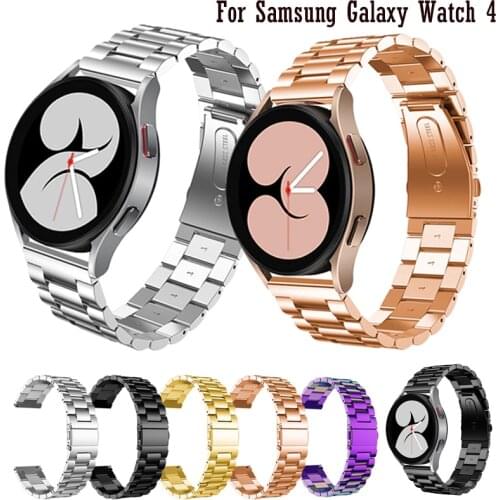 Luxury Metal Strap For Samsung Galaxy watch 4 40mm 44mm Galaxy4 Classic 42mm 46mm Stainless Steel 20mm WatchBand Bracelet Wrist