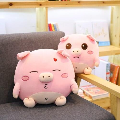 Cute Fat Round Pig Plush Doll Kawaii Piggy Stuffed Toy Soft Pillow Kids Christmas Birthday Gift Children Girl Room Decoration