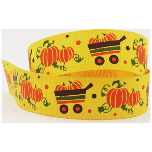 [ywuber] 1" 25mm Printed Grosgrain ribbon Halloween ribbons DIY hair bow Craft material 50 yards / lot XZD--1884 Free shipping