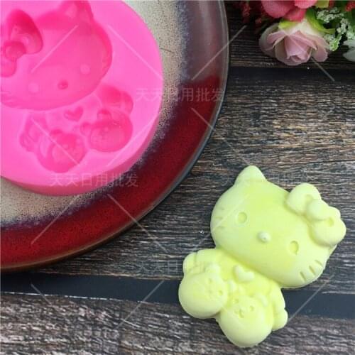 Lovely Cats DIY Silicone Molds For Cake Decoration Fondant Chocolate Soap Mold Cake Polymer Clay Resin Tools