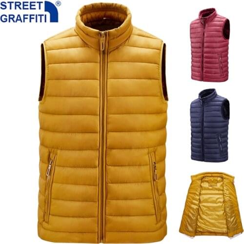Мужские зимние жилеты STREET GRAFFITI China At AliExpress