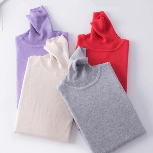 Cashmere Turtleneck Sweater Women 2021 Autumn Winter Basic Warm Jersey Jumper Female Knitted High Collar Pullover Sweaters