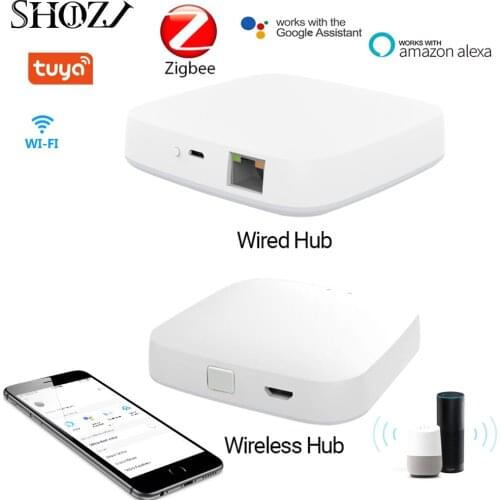 Tuya ZigBee Smart Gateway Hub Smart Home Bridge Wireless Remote Controller Works With Alexa Google Home hogar inteligente SHOJZJ