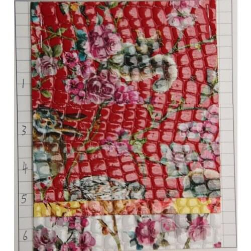 Bright color synthetic PVC leather embossed stone waterproof decoration leather handbag fabric faux leather material wholesale