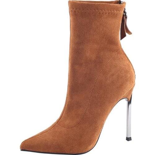 Thin Boots 2021womens Fashionable and Modern New Spring and Autumn Joker Pointed High Heels Thin Heel Winter Short Boots Women