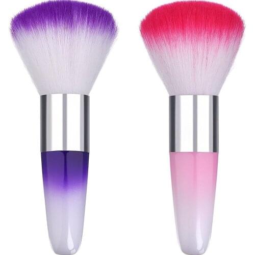 1Pc Soft Nail Art Dust Remover Powder Brush Cleaner For Acrylic And Makeup Powder Blush Brushes Cleaning Manicure Tool Nails