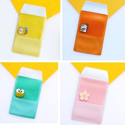 1pc Colorful Pen Pouch PVC Pocket Protector Pen Holder Leaks Leak-Proof Doctors For Pen Nurses Hospital Bag Office Supplies