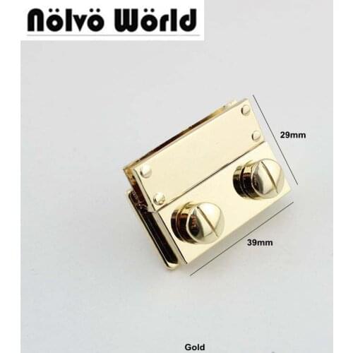10sets 39*29mm Fashion high quality metal Spuare lock push lock accessories Bags for Suitcase bag purse making wholesale