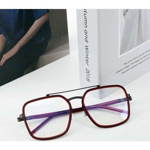 2021 Denmark Brand Eyeglasses Square Ultra-light Blueblocking Prescription Glasses Double Beam For Men Women Reading Frame