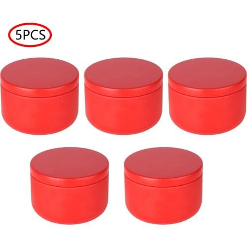 5 Pcs Candle Jars Round Candle Container Tins Empty Storage Box Jar Travel Tea Cans for DIY Candle Making Storage Containers