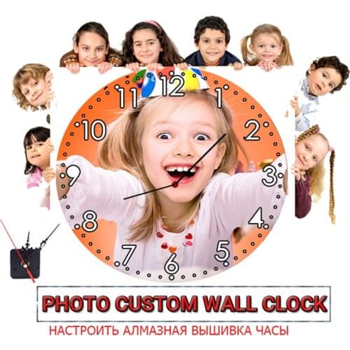 Customized 5d Diamond Painting Wall Clock diy Diamond Embroidery Full Diamond Mosaic Cross Stitch Animal Pictures Art Clock