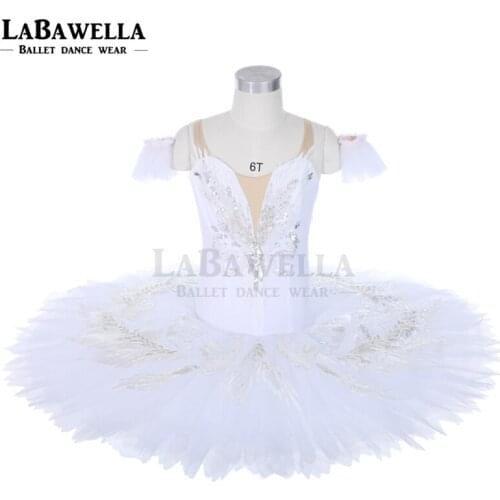 Ballet tutu performance white swan lake variation professional competition tutu for women JY011