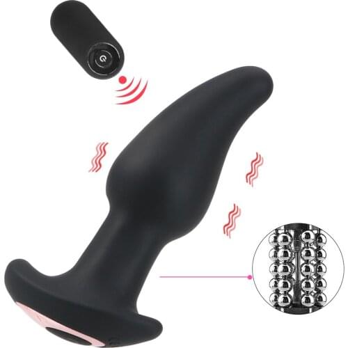 Wireless Remote Control Silicone Sex Toy Rotation Beads G-spot Clit Stimulation Anal Anus Vibrator Vagina Vibrator