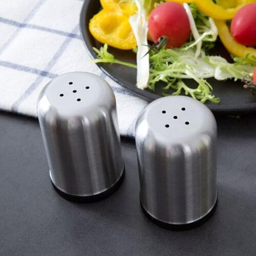 1pc Stainless Steel Seasoning Bottle Kitchen Household Cumin Powder Salt and Pepper Bottle Spice Jar