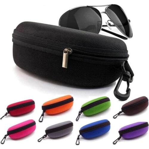 1 Pcs Fashion Portable Sunglasses Reading Glasses Carry Bag Hard Zipper Box Travel Pack Pouch Case New