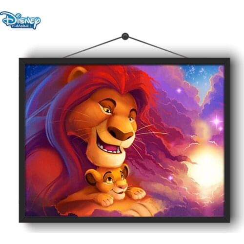 Disney 5D DIY Diamond Painting Lion King and Star Baby Sticker Diamond Embroidery Painting Exclusive Handmade Home Decoration