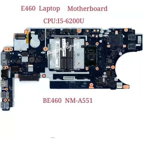 For Thinkpad E460 Laptop MotherboardCPU:i5-6200U UAM BE460 NM-A551 FRU:00UP248 100% Test Ok