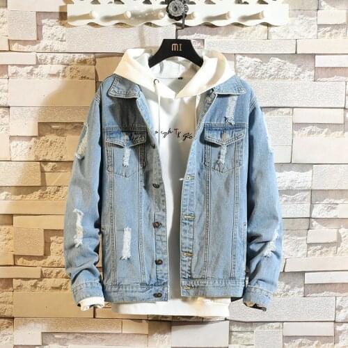 Denim jacket mens 2020 spring autumn new mens jacket men clothes Korean style trendy teenagers hip hop cowboy clothes