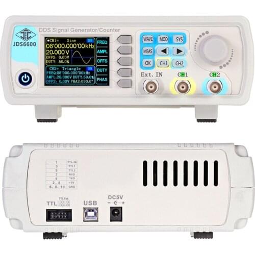 Signal Generator DDS Function US 60MHz Series Digital Control Dual-channel Signal Generator Frequency Meter 2.4 Inches