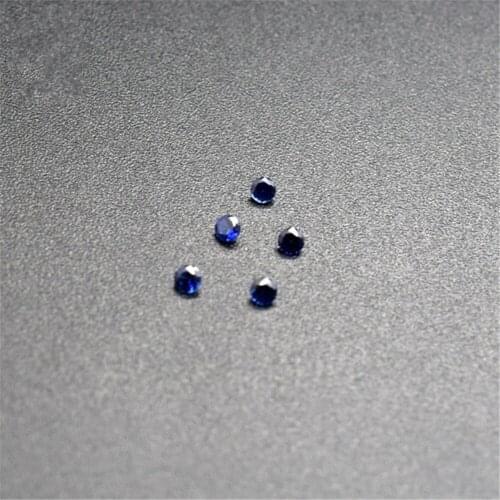 Joanlyn 10pcs Sapphire Round Faceted Gemstones Brilliant Cut Sapphire Gem Small Sizes 0.8mm-3mm C43S