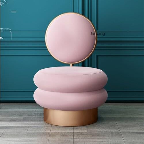 Designenr Living Room Chair Ins Nordic Luxury Dressing Chair Simple Makeup Stool Manicure Chair Bedroom Backrest Creative Chairs