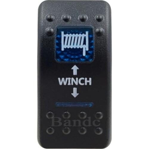 Cover Cap Only！Car Boat RV WINCH IN OUT Rocker Switch Cover Cap Blue Window Labeled Control Cap Accessories