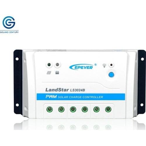 LS3024B 30A 12V 24V Landstar Manual PWM Solar panel battery Small Charge Regulator Controller For Solar Panel System Home