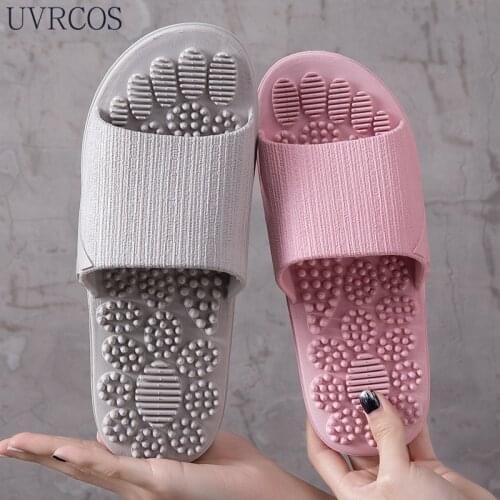 Massage Slippers Indoor Non-slip Slippers Unisex Solid Soft Bottom Couple Slippers Household Sandals Male Massage Hot Sale