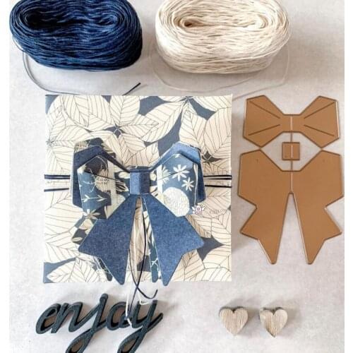 Mmao Crafts Metal Steel Cutting Dies New Large bow decoration Stencil For DIY Scrapbooking Paper/photo Cards Embossing Dies