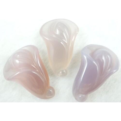 Natural stone Quartz crystal Turquoises Chalcedony agates flower pendant for diy jewelry Making necklace Accessories 3Pcs