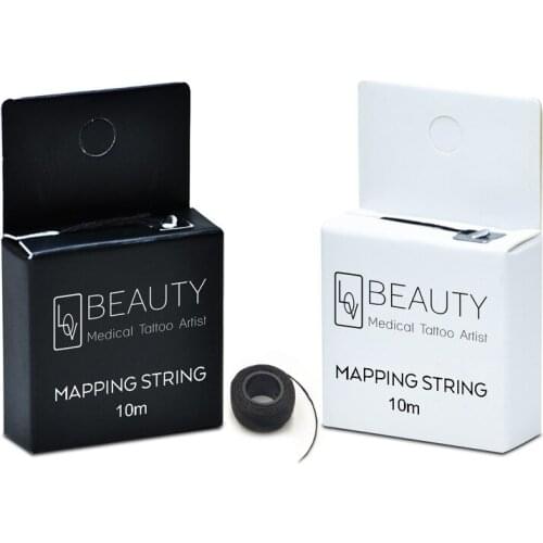 NEW 10M BOXES Premium Eyebrow Mapping String for Microblading - Pre-Inked - 1 mm Fine Bamboo Charcoal Thread