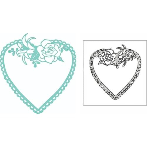 New Rose Scalloped Heart 2020 Metal Cutting Dies for DIY Scrapbooking Paper and Card Making Decorative Embossing Craft No Stamps