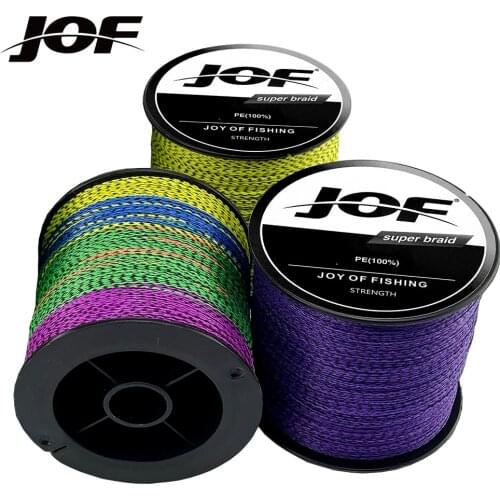 JOF 300M 4 Strands 10-80LB Spotted PE Braided Fishing Wire Multifilament Super Strong Invisible Fishing Line Japan Multicolor