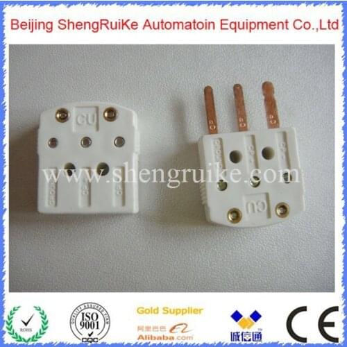 Flat pin Male and Female Pt100 RTD Connector