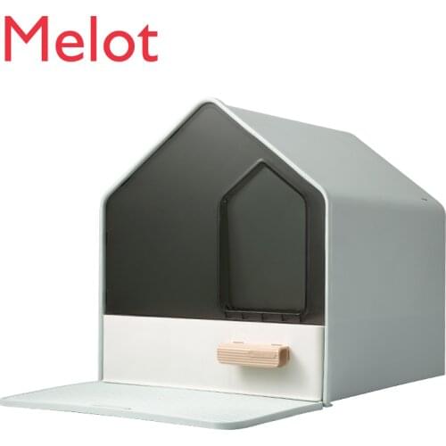 Fully Enclosed Cat Litter Basin Oversized Cat Toilet Fully Enclosed Deodorant Anti-Splash Fully Enclosed Cat Supplies Cat Toilet