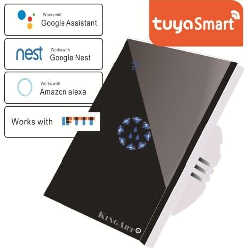 Tuya APP 20A high-power WIFI remote control smart switch touch wall water heater socket switch alexa
