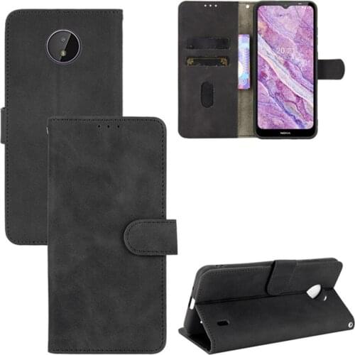 For Nokia C10 C20 Luxury Flip Skin Texture PU Leather Card Slots Wallet Stand Case For Nokia C10 C20 C 10 C 20 Phone Bag