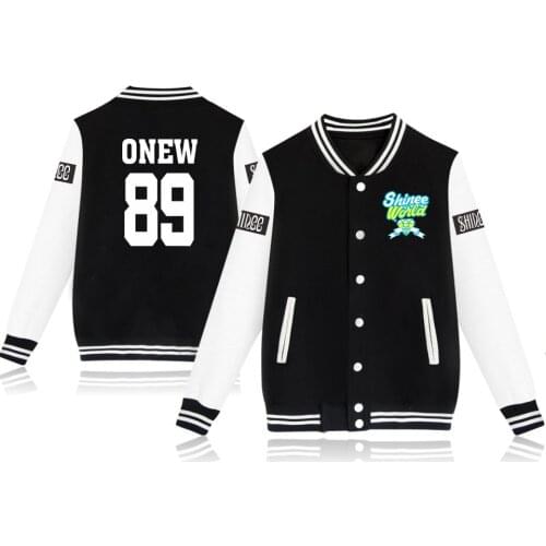 Kpop SHINee Sweatshirt Baseball Jacket Women/Men uniform coat casaco feminino Harajuku jaqueta feminina Streetwear hoodies