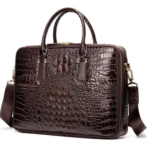Genuine Leather Lawyer/office Bag For Men Laptop Bag Leather Briefcases Bag For Documents Crocodile Mens Briefcases Mens Bags