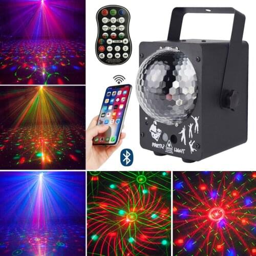 MP3 Led Disco Laser Light Projector Christmas Party Lights Bluetooth Speaker Disco Ball RGB Stage Lamp DJ Strobe Home Decoration