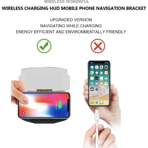 Universal HUD Car GPS Navigation Projection + Mobile Phone Stand Head Up Display