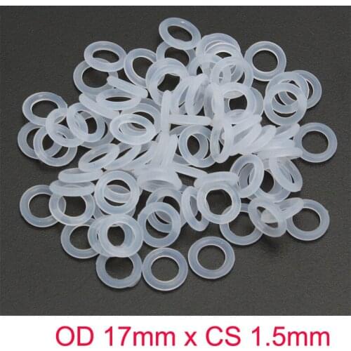 OD 17mm x CS 1.5mm rubber rings silicone sealing ring gaskets o-ring set