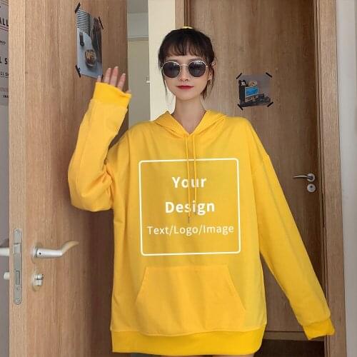 Spring and Autumn Hoodies New Multicolor Cotton Plus Size Sweatshirts Custom Your Own Logo Text Photo Personalized Streetwear