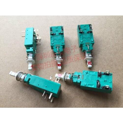 [VK] Import French ITT self locking lock switch Original silver alloy contact Power switch 6A250V Push button switch