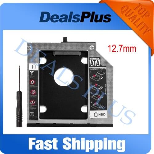 12.7mm 2nd HDD SSD Hard Drive Caddy Tray Replacement for Lenovo Thinkpad T420 T430 T510 T520 T530 W510 W520 W530