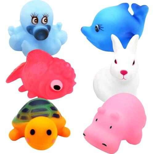 12pcs Baby Bath Toys Sounding bath toy Kids Baby Child Swimming Pool Bath Time Toy Animal Floating Bathroom Water Toys for Kids