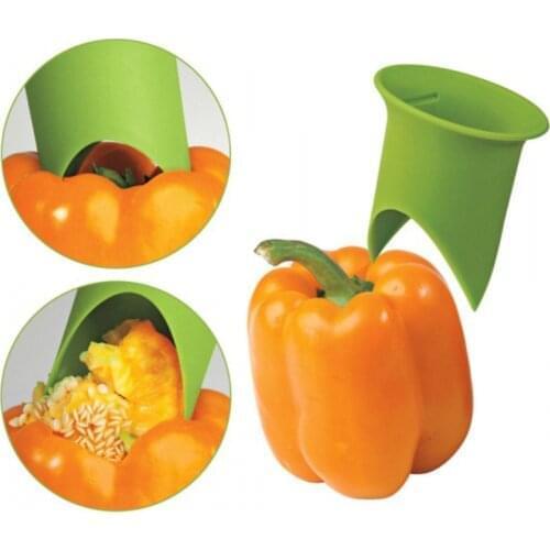 2Pcs/set Creative Pepper Corer Tomato Corers Slicer Pepper Seeded Remover Device Fruit Vegetable Cutter Kitchen Accessories